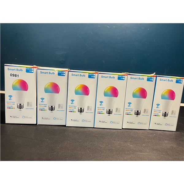 Lot of 6 Smart WiFi LED Bulbs