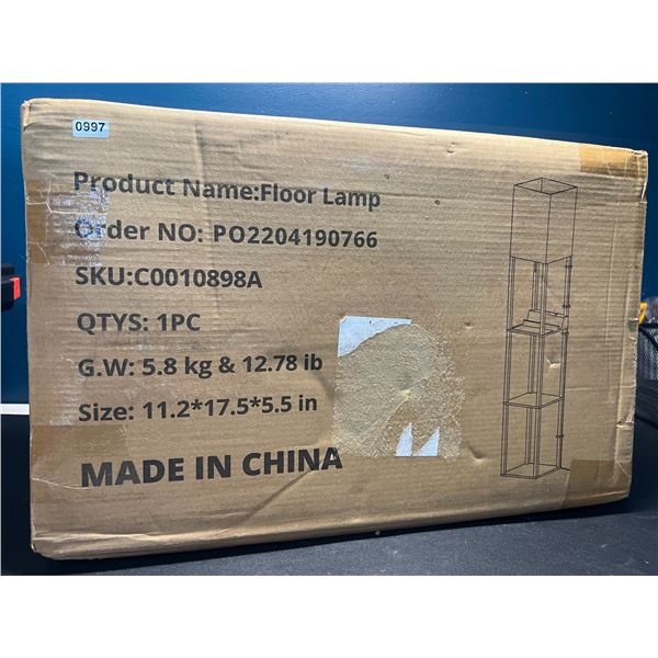 Lot of 1 Shelf Style Floor Lamp - Brand New in Box!