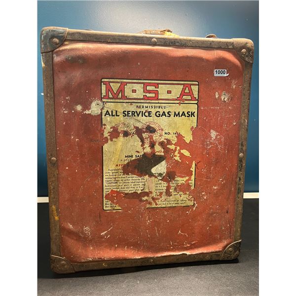 Lot of 1 Vintage Msa All Service Gas Mask (Case Only)