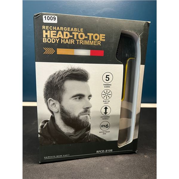 Lot of 1 Rechargeable Head-To-Toe Body Hair Trimmer for Men - For Head, Body, & Face!