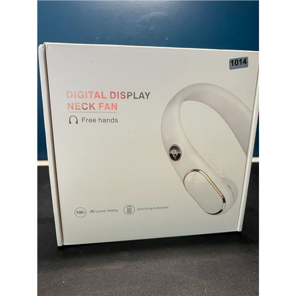 Lot of 1 Digital Display Neck Cooling Fan/Wearable Rechargeable Hands-Free Fan