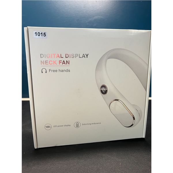 Lot of 1 Digital Display Neck Cooling Fan/Wearable Rechargeable Hands-Free Fan