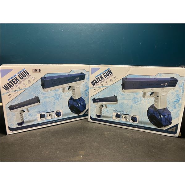 Lot of 2 Electric/Rechargeable Water Guns -  Automatic Water Guns - Blue