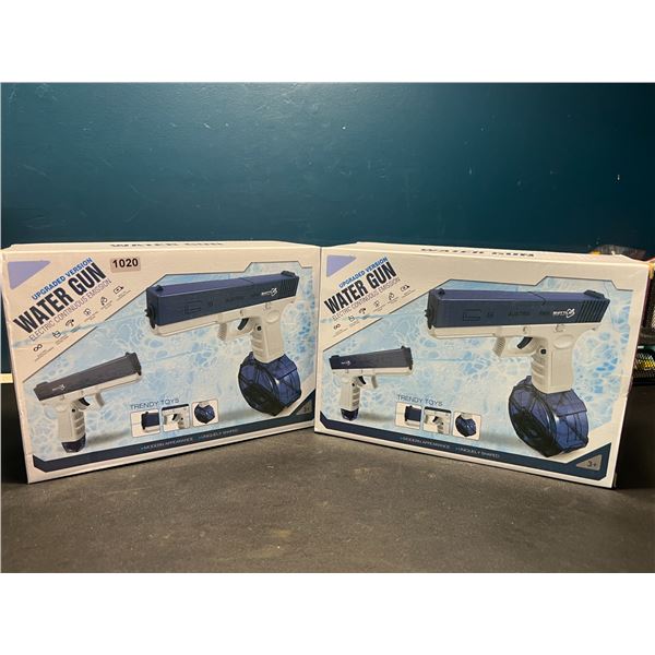 Lot of 2 Electric/Rechargeable Water Guns -  Automatic Water Guns - Blue