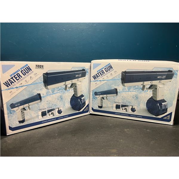 Lot of 2 Electric/Rechargeable Water Guns -  Automatic Water Guns - Blue