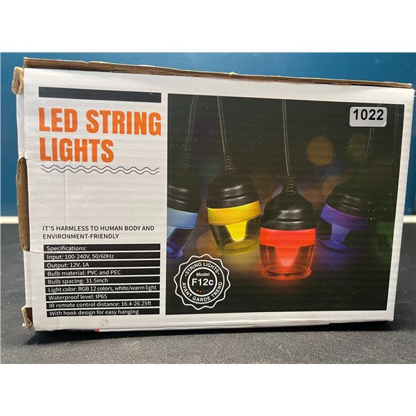 Lot of 1 LED String Light Set for Outdoors - RGB Multi-Colour String Lights