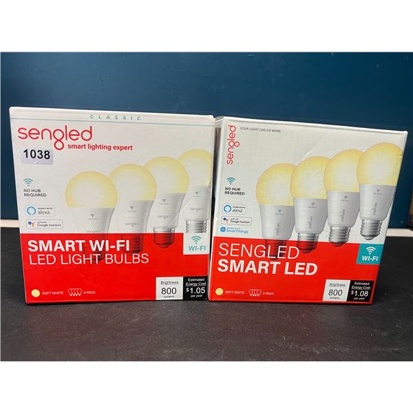 Lot of 2 Multi-Packs of Sengled Smart Wifi LED Light Bulbs - 4 per box/8 total
