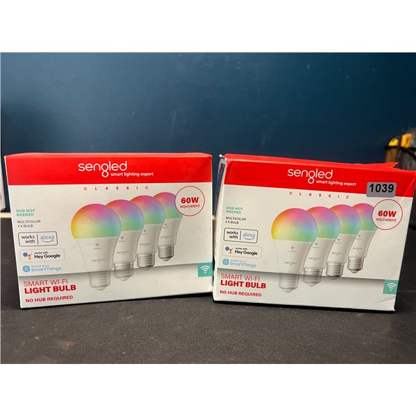 Lot of 2 Multi-Packs of Sengled Smart Wifi LED Light Bulbs - 4 per box/8 total