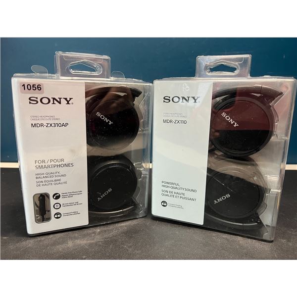 Lot of 2 Sony MDR-ZX310AP Stereo Headphones