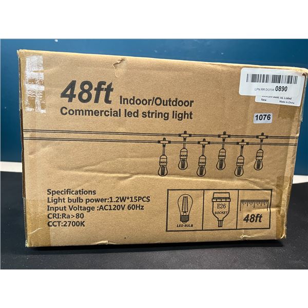 Lot of 1 LED String Light Set for Outdoors/Indoors - 48FT Length