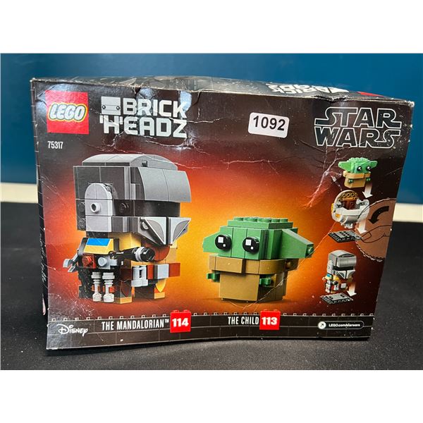 Lot of 1 LEGO Brick Headz STAR WARS "The Mandalorian The Child" Toy Building Set (295 PCS)