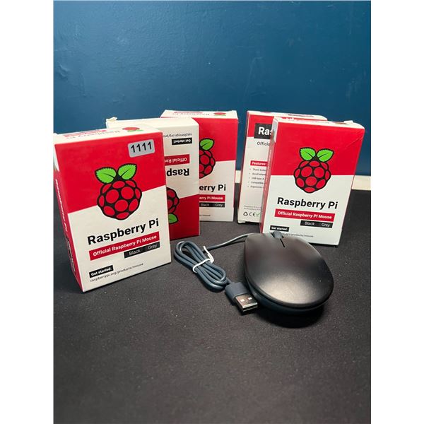 Lot of 5 Raspberry Pi Official Mouse