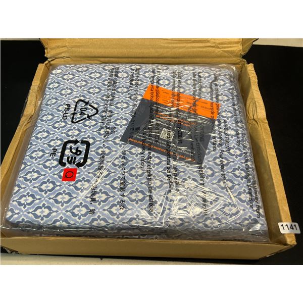 Lot of 1 Queen Size Microfiber Sheet set - Blue Damask Design