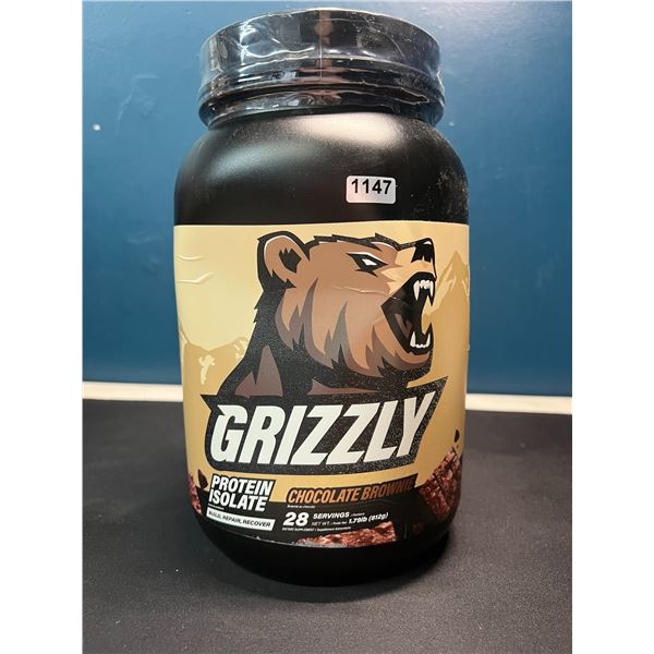 Lot of 1 Tub of Grizzly Protein Isolate Powder - Chocolate Brownie