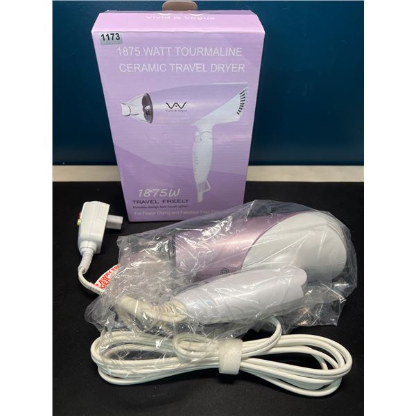 Lot of 1 Ceramic Travel Hair Dryer