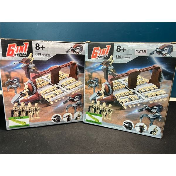 Lot of 2 Lego-Style Building Block Toy Sets