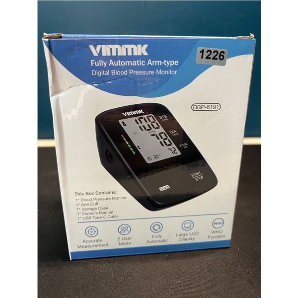 Lot of 1 Fully Automatic Arm-Type Digital Blood Pressure Monitor