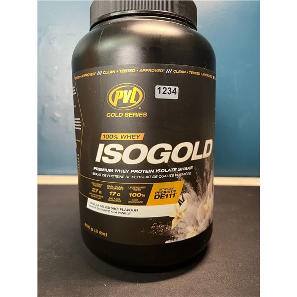 Lot of 1 Tub of PVL Gold Series ISOGOLD 100% Whey Protein Powder