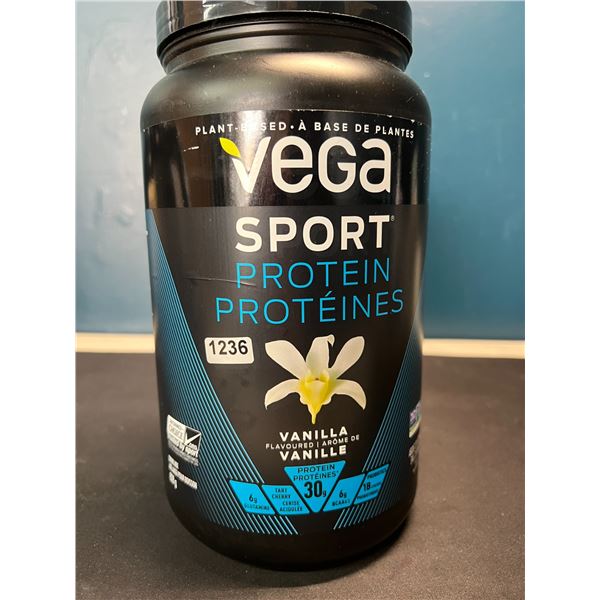 Lot of 1 Tub of Vega Sport Plant-Based Protein Powder - Vanilla - 828G