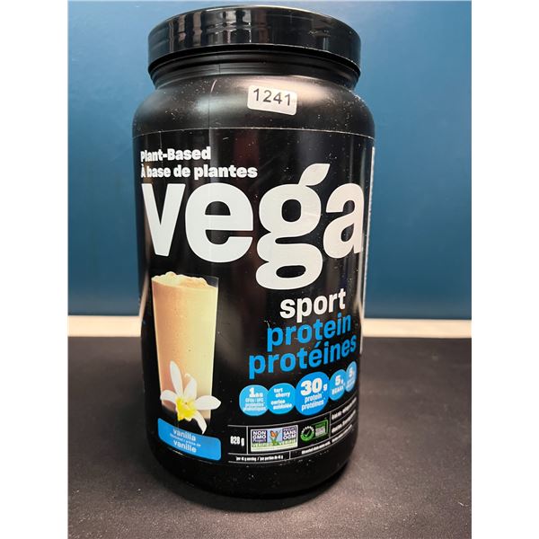 Lot of 1 Tub of Vega Sport Plant-Based Protein Powder - Vanilla - 828G