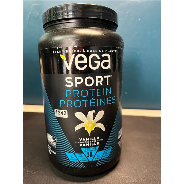 Lot of 1 Tub of Vega Sport Plant-Based Protein Powder - Vanilla - 828G