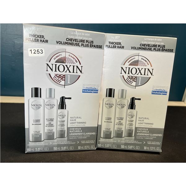 Lot of 2 Nioxin 3-Step Scalp & Hair Treatment Sets - Includes Shampoo, Conditioner & Scalp Treatment
