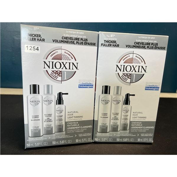 Lot of 2 Nioxin 3-Step Scalp & Hair Treatment Sets - Includes Shampoo, Conditioner & Scalp Treatment