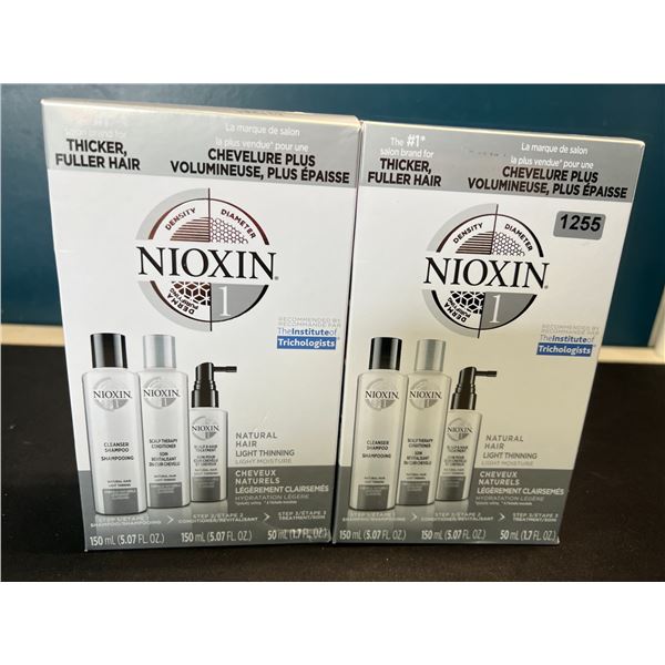 Lot of 2 Nioxin 3-Step Scalp & Hair Treatment Sets - Includes Shampoo, Conditioner & Scalp Treatment