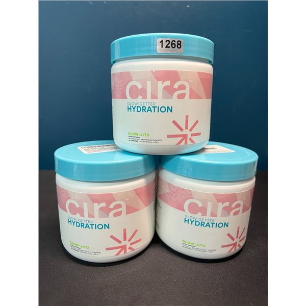 Lot of 3 Cira Glow-Getter Hydration Electrolyte Powder for Women - Glow-Jito