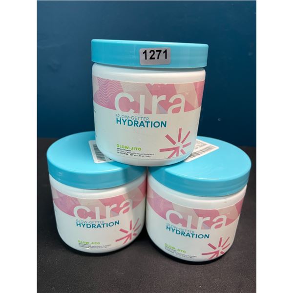 Lot of 3 Cira Glow-Getter Hydration Electrolyte Powder for Women - Glow-Jito