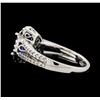 Image 3 : 3.04 ctw Tanzanite and Diamond Ring - 14KT White Gold