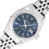 Image 1 : Rolex Ladies Stainless Steel Quickset Factory Blue Index Datejust Wristwatch