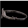 Image 2 : 14KT White Gold 1.12 ctw Diamond Bangle Bracelet