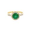 Image 2 : 1.17 ctw Emerald & Diamond Ring - 14KT White Gold