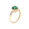 Image 3 : 1.17 ctw Emerald & Diamond Ring - 14KT White Gold