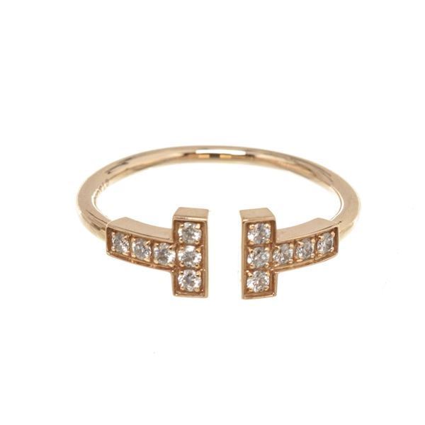 Tiffany & Co Gold T Wire Diamond Ring 6