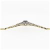 Image 6 : Antique Edwardian 18k Gold Platinum Black Onyx & Rose Cut Diamond Belly Bracelet