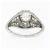 Image 7 : Antique Belle ï¿½poque Platinum 1.32 ctw European Diamond Filigree Engagement Ri