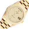 Image 1 : Rolex Mens 18K Yellow Gold Day Date President Champagne Diamond And Bezel Watch