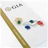 Image 1 : 18K Gold 2.72 ctw GIA Fine Emerald & Double Halo Diamond Statement Cocktail Ring