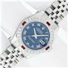 Image 2 : Rolex Quickset Sapphire Blue Roman Ruby & Diamond Datejust Wristwatch