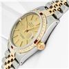 Image 9 : Rolex Mens Two Tone Champagne Index And Diamond Ruby Datejust 36MM