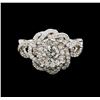 Image 2 : 14KT White Gold 1.37 ctw Diamond Ring