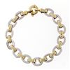 Image 1 : NEW Italian Solid 14K TT Gold 8" Interlocking Oval Link Chain Bracelet 16.98g