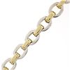 Image 7 : NEW Italian Solid 14K TT Gold 8" Interlocking Oval Link Chain Bracelet 16.98g