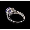 Image 3 : 18KT White Gold 1.37 ctw Tanzanite and Diamond Ring