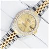 Image 2 : Rolex Ladies 2T Quickset Champagne Diamond Lugs Datejust Wristwatch