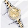 Image 3 : Rolex Ladies 2T Quickset Champagne Diamond Lugs Datejust Wristwatch