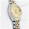 Image 4 : Rolex Ladies 2T Quickset Champagne Diamond Lugs Datejust Wristwatch