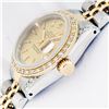 Image 5 : Rolex Ladies 2T Quickset Champagne Diamond Lugs Datejust Wristwatch